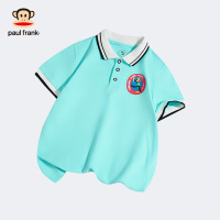 大嘴猴男童短袖POLO衫2024新款儿童装夏季休闲翻领t恤中大童夏装T