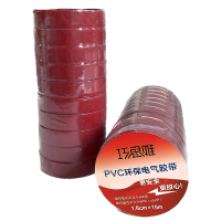 巧思唯 绝缘胶带 16mm*15m*10卷/筒 红色 筒