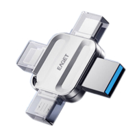 忆捷(EAGET)U盘 I71-128G USB3.0 Lightning Type-C MicroUSB口 四合一 个