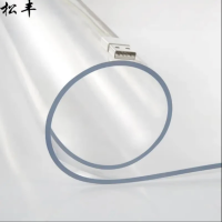 松丰 PVC透明软玻璃桌布桌垫塑料软板水晶板餐桌布 厚2mm*幅宽80cm /米