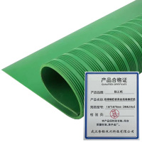 铁工邦 绝缘橡胶板条纹绝缘橡胶垫 1米*3米*8mm[绿色25kv]卷