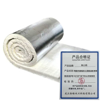 铁工邦 陶瓷纤维毯防火棉保温防寒棉 0.61米*5米*30mm单面铝箔 卷