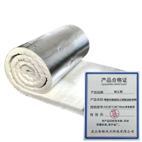 铁工邦 陶瓷纤维毯防火棉保温防寒棉 0.61米*15米*10mm单面铝箔 卷