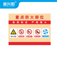 御升阳 重点防火部位标识牌(PVC板) 20x30cm /张