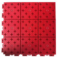 瑾如云海 防滑地垫 镂空拼接地垫 H1红色 34*34cm /平方米