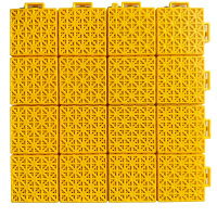 瑾如云海 防滑地垫 镂空拼接地垫 H1黄色 34*34cm /平方米