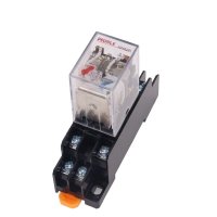 人民电器 小型电磁中间继电器带灯带底座 HH52P AC220V 个