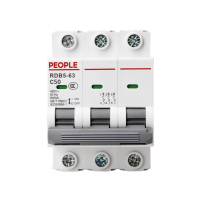 人民电器(PEOPLE)空气开关家用断路器总闸短路保护 RDB5-63 C型 3P 50A 个