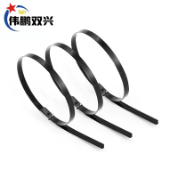 伟鹏双兴 包塑不锈钢扎带 自锁耐高温绑扎带 5.5*250mm根