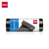 得力DP738清洁劳保-垃圾袋平口八角底50*60cm(黑)(30只/卷)