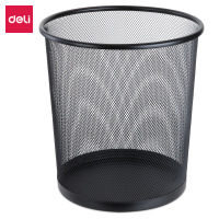 得力DP541中号金属圆纸篓(黑)(只)