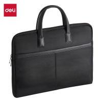 得力DP099质感拼接经典商务公文包(黑)(个)
