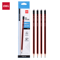 得力DP600-2B红黑六角杆书写铅笔2B(混)(12支/盒)