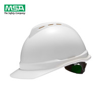 安全帽 梅思安超爱戴 ABS材质带透气孔 旋钮式帽衬 PVC吸汗带 D型下颏带10167222(白色)一顶