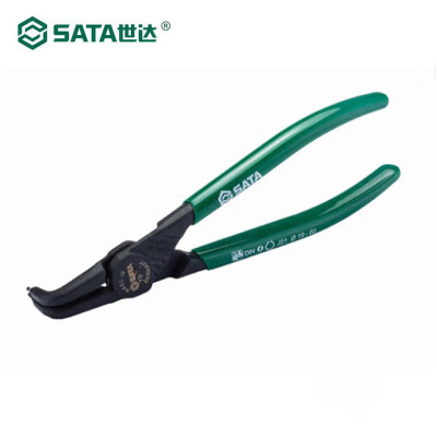 世达 (SATA)73041G系列德式穴用曲口卡簧钳5"(Ø1.3MM)一件