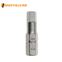 钢盾(SHEFFIELD) 5件套6.3mm系列25长六角旋具头H6 S053019(20个装)