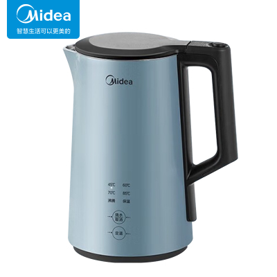 美的(Midea)电热水壶烧水壶1.5升无缝全钢食品级 双层防烫 自动断电烧开水壶MK-SEK1502