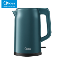 美的(Midea)烧水壶 电水壶 电热水壶 开水壶 1.7升 双层防烫养生 304不锈钢内胆 双层防烫MK-17MS01
