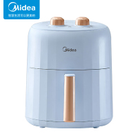 美的(Midea)无油少烟空气炸锅家用全自动多功能电炸锅薯条机热风循环不用翻面米色 线下同型号 MF-KZE5012