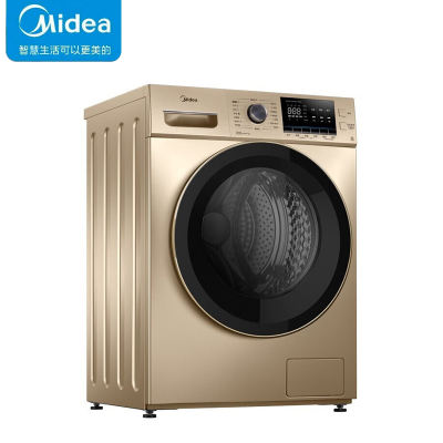 美的 (Midea)洗衣机全自动滚筒洗衣机 10公斤kg 单洗 快速快洗 雾态喷淋 MG100-1451WDY-G21G