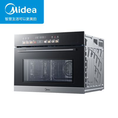 美的(Midea)嵌入式微波蒸烤炸炉珐琅搪瓷内胆过热水蒸气冷凝系统智能炫彩屏控制母婴辅食BG5010W(线下同款)