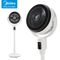 美的(Midea)空气循环扇台地扇落地扇电风扇上下左右摇头远距送风三级加速空气对流FGD24UZR智能wifi初效过滤