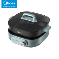 美的(Midea)电火锅家用6L专用锅分体式多功能锅电热锅蒸煮一体电锅电炒锅蒸锅鸳鸯电火锅HGS303003