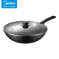 美的(Midea)精铁炒锅32cm煎炒焖炸煮受热均匀渗氮工艺耐用不易变形 CT32M09