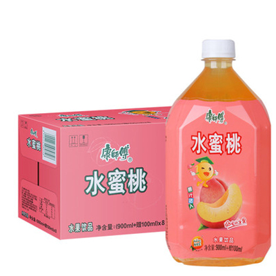 康师傅水蜜桃1L*8瓶 整箱