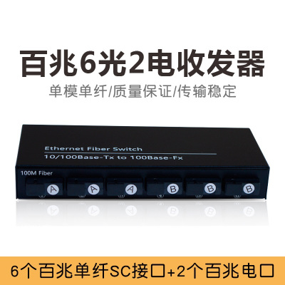 能事通/NESTONG HTB-BS62-AB百兆2光3电光纤收发器