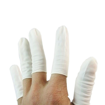 谋福 8796 防静电手指套 防滑手指套 点钞手指套 工作橡胶手指套 ( 白色无粉指套 约1000只/袋)