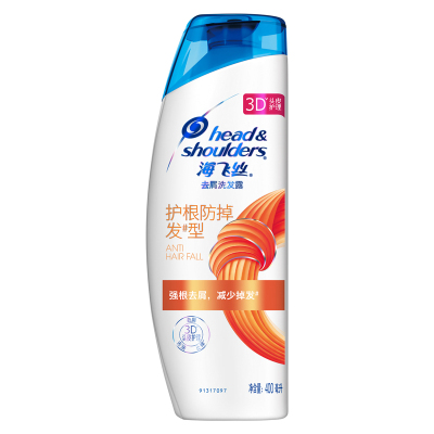 海飞丝去屑洗发露护根防掉发型400ML 2瓶装