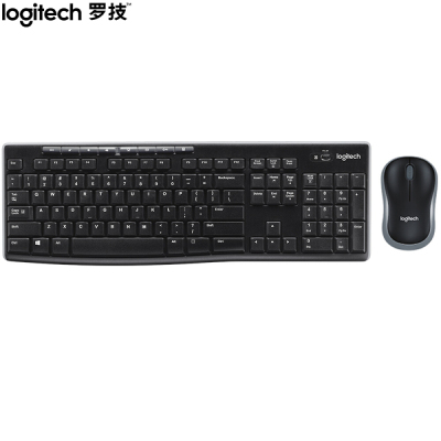 罗技(Logitech)MK270 无线键鼠套装 游戏办公键鼠套装黑色