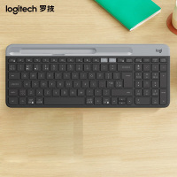 罗技 无线键盘 电脑键盘 笔记本键盘 外接单键盘