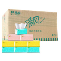 清风BR38AC1两层200抽/包 抽取式面巾纸(3包/提 16提/箱)单位:箱