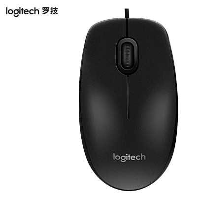 罗技(Logitech) M90(M91P)有线光电鼠标 电脑笔记本家用鼠标 左右手通用对称鼠标 黑色