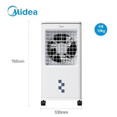 美的(Midea)冷风扇 家用立式空调扇 冷风机冰晶水冷小空调 负离子除菌定时遥控制冷机 AAG12XF