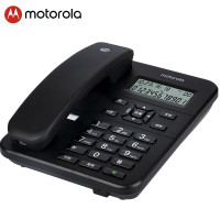摩托罗拉(Motorola)CT202C电话座机 办公家用有线固定电话机 免提 免电池(黑色)