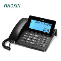 盈信(YINGXIN)218电话机 办公家用座机 插电话线固话 电话座机有线坐式来电显示 黑色