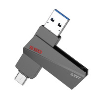 忆捷(EAGET)SU20固态Type-c U盘 USB3.2 Gen2高速传输 256G商务高速闪存u盘