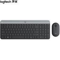 罗技(Logitech)MK470 键鼠套装 无线键鼠套装 超薄 全尺寸 星空灰