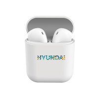 韩国现代(HYUNDAI)i12马卡龙蓝牙耳机真无线运动跑步游戏 磨砂白