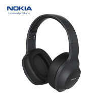 诺基亚(NOKIA) E1200 无线蓝牙耳机头戴式重低音音乐运动游戏降噪耳麦适用于苹果华为手机超长续航低调黑