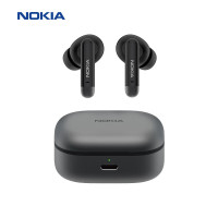 诺基亚(NOKIA)E3511真无线蓝牙耳机 主动降噪耳机 无线重低音跑步运动音乐游戏耳机通话耳麦 黑色