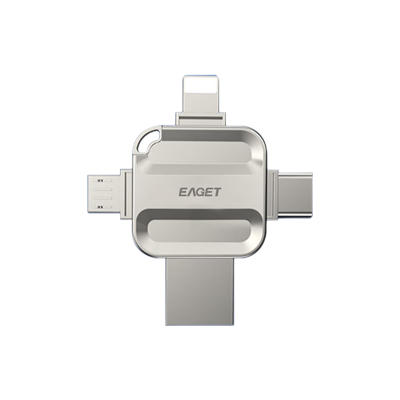 忆捷(EAGET)I71-128G USB3.0 Lightning Type-C MicroUSB口手机电脑通用四接口