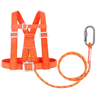 企采严选高空作业安全带上身腰带3米O型钩YB-GKZY-O-3M橘色