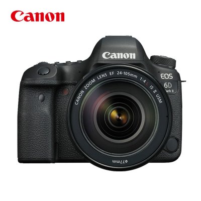 佳能EOS 6D Mark II 6D2全画幅 专业单反 L级24-105标准镜头套装(128G内存卡、相机包、三脚架)