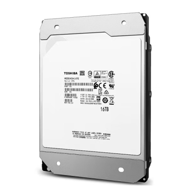 东芝 MG08ACA16TE 企业级硬盘 16TB 7200转512M SATA 银色