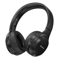纽曼TB106耳机头戴式蓝牙耳机真无线耳机高音质音乐学生电脑网课游戏运动超长续航隔音折叠包耳式 黑色
