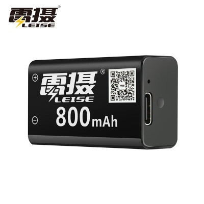 雷摄(LEISE) 9V锂电充电电池800mAh (1节装) 大容量 USB-Type-C快充 适用:万用表/玩具遥控器